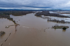 Inundaciones en Alfaro, paraje del Estajao ante de las intervenciones realizadas en el marco de la Estrategia Ebro Resilience 11/12/2021