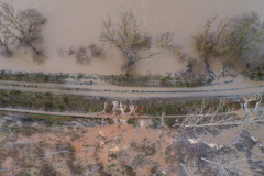 Inundaciones el paraje de El Ortigoso (Milagro) ante de concluir las intervenciones realizadas en el marco de la Estrategia Ebro Resilience 11/12/2021
