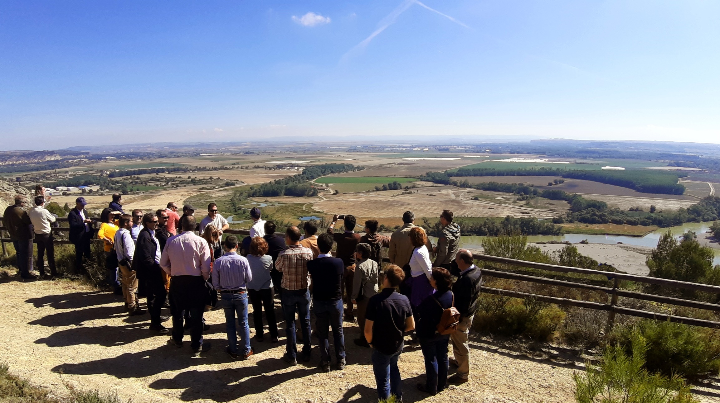 Visita a las obras del Arga en Funes