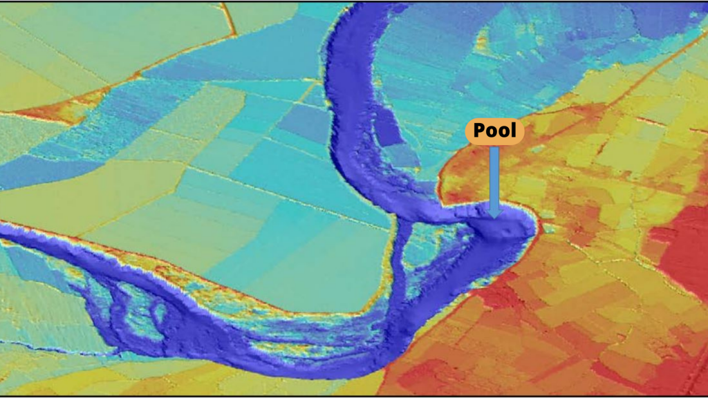 Figure 9. Fragment of the digital terrain model (own elaboration).