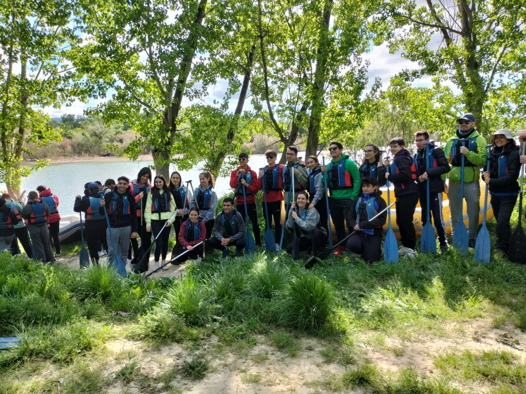 Descenso interpretativo de Remolinos a Cabañas de Ebro (Zaragoza) con estudiantes de Periodismo de las Universidades de Zaragoza y San Jorge