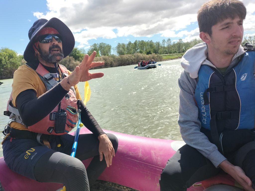 Descenso interpretativo de Remolinos a Cabañas de Ebro (Zaragoza) con estudiantes de Periodismo de las Universidades de Zaragoza y San Jorge