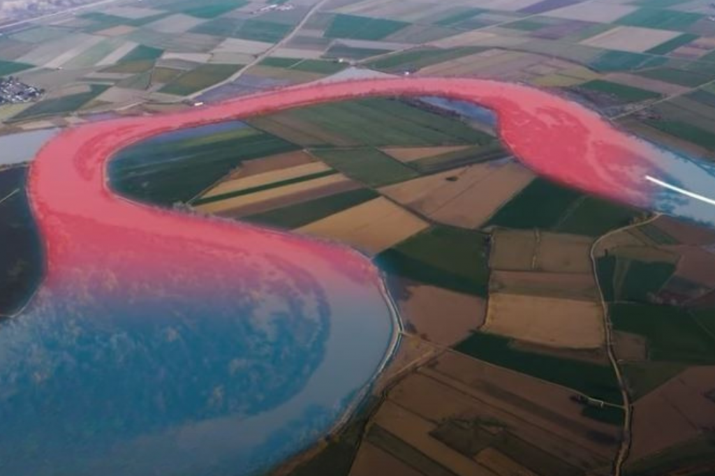 Imagen vídeo adaptación zona agrícola. Estrechamientos del río.