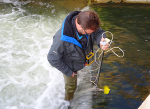 Medición de caudales con molinete