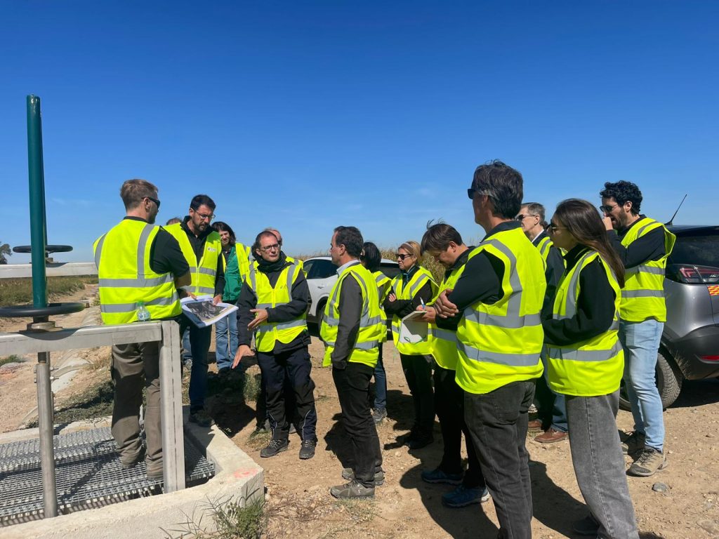 Visita de obra Zonas de amortiguación de Flujo Lateral en Fuente de Ebro con Federico de Filippi.