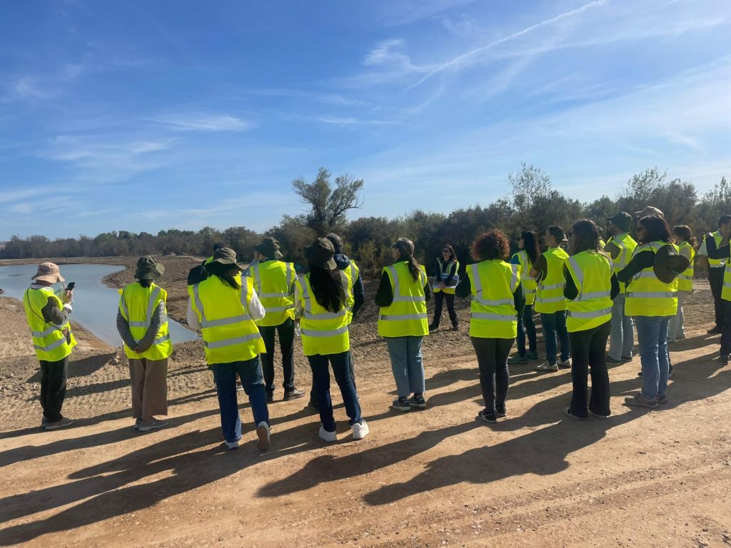 Visita Jornadas de Ingeniería del Agua a las actuaciones LIFE Ebro Resilience P1 a las actuaciones en Fuentes e Ebro