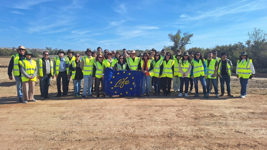 Visita Jornadas de Ingeniería del Agua a las actuaciones LIFE Ebro Resilience P1 a las actuaciones en Fuentes e Ebro
