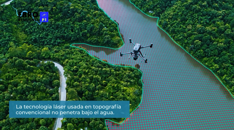 Batimetrías en el tramo medio del Ebro.