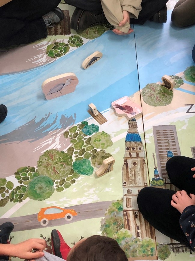 School activities December 2025. Vinyl carpet