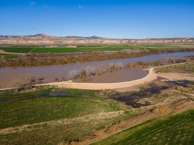 Lóbulo en el eje del Ebro en Cortes (Navarra)