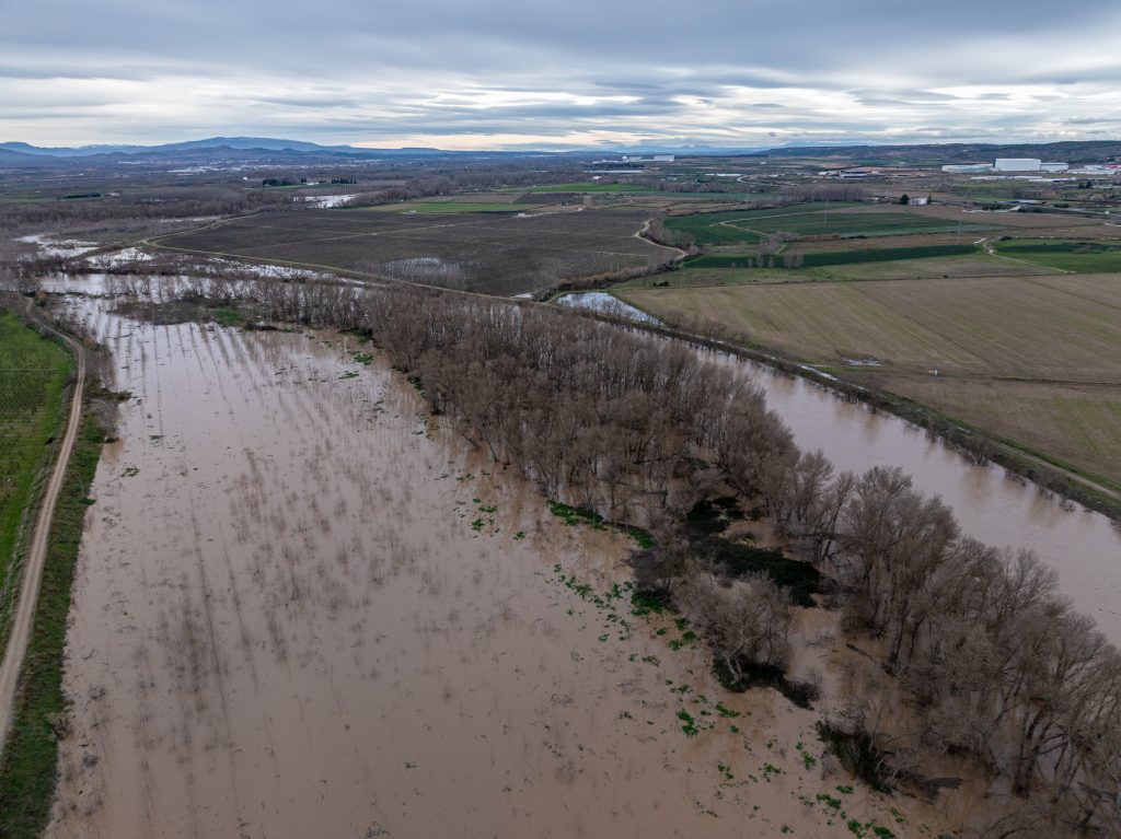 Paraje del Ortigoso (Milagro), espacio fluvial recuperado. Imagen del 15 de febrero de 2026
