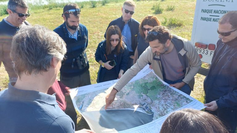 Visita a Doñana del LIFE Ebro Resilience P1 enmarcada en el networking con CH Guadalquivir