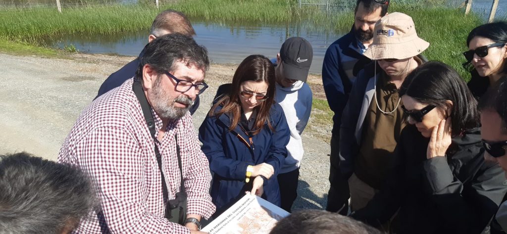 Con el director de la oficina técnica de Doñana. Networking LIfe Ebro Resilience P1 y CH Guadalquivir