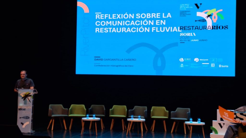 David Gargantilla (CHE) coordinador técnico del Proyecto LIFE Ebro Resilience P1 en una reflexión sobre comunicación y restauración fluvial