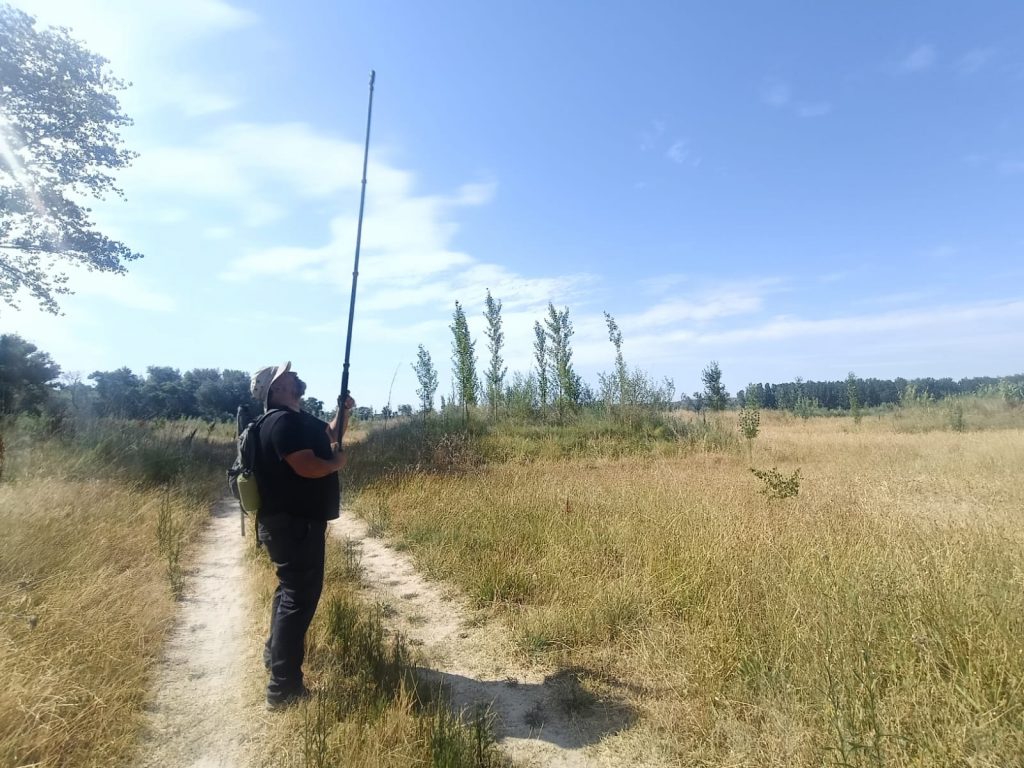 Toma de imágenes para visitas virtuales en el Meandro de La Roza, en Alfaro.