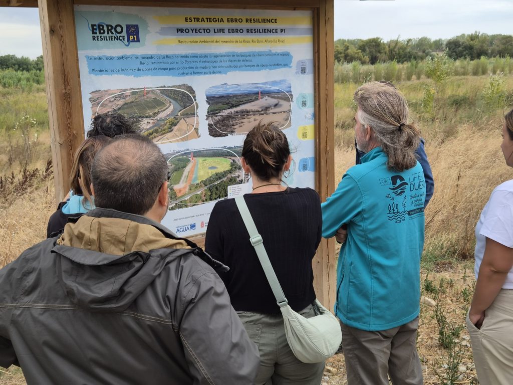 Equipo técnico LIFE Ip Duero conoce el meandro de La Roza